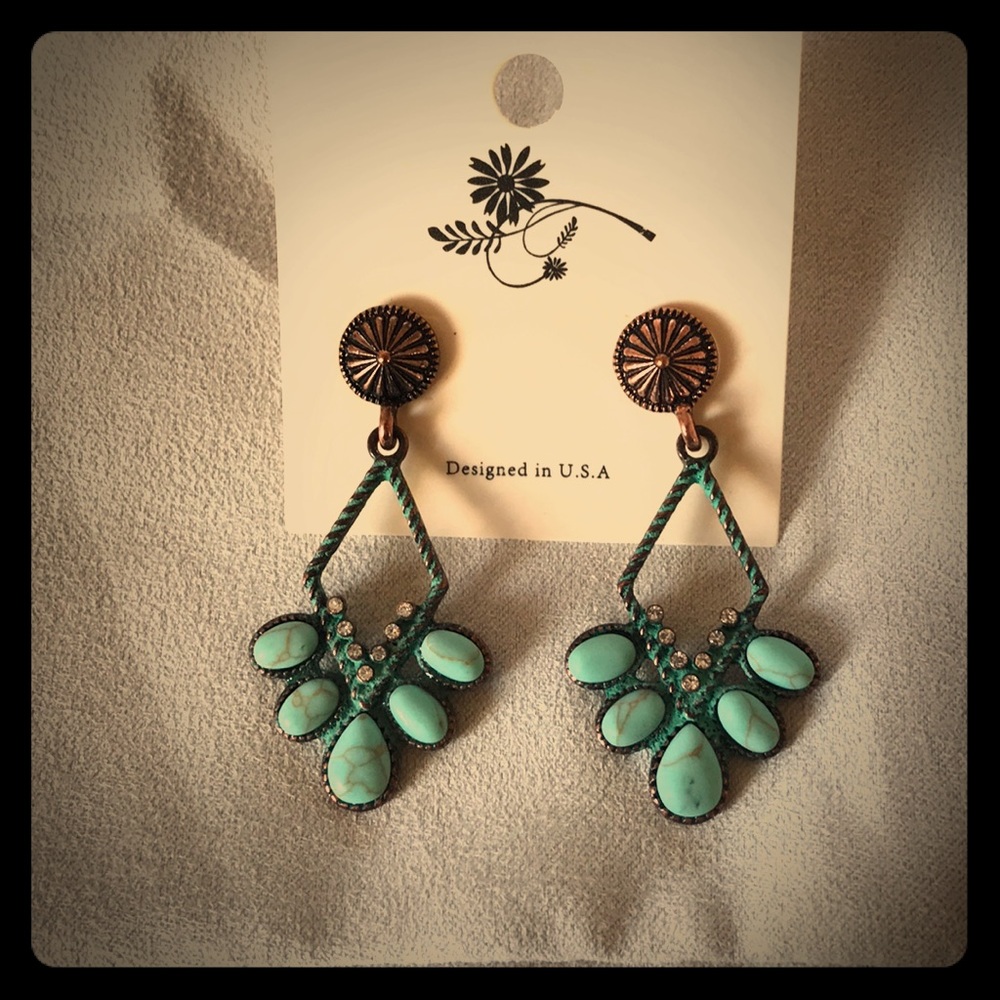 Turquoise dangle earrings